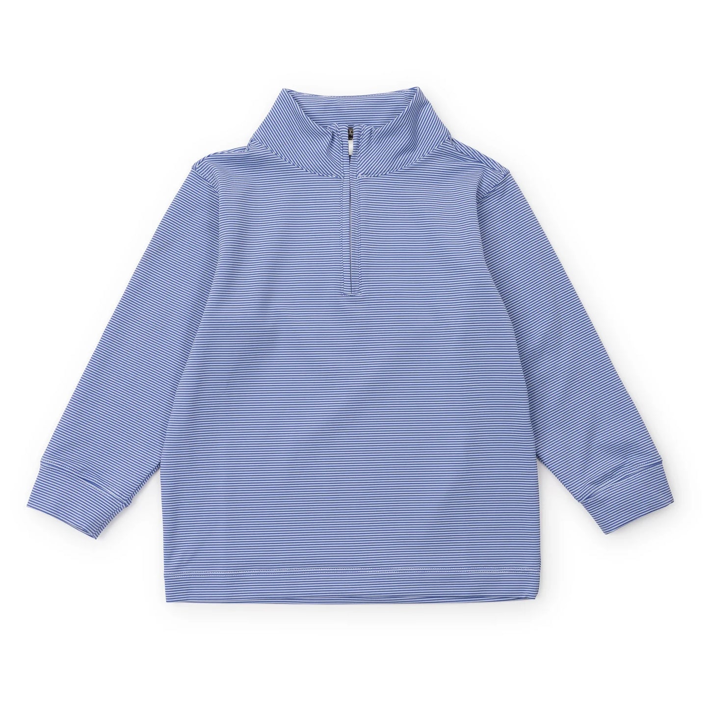 LILA AND HAYES SAM QUARTER ZIP PULLOVER BY LH SPORT - BLUE STRIPES