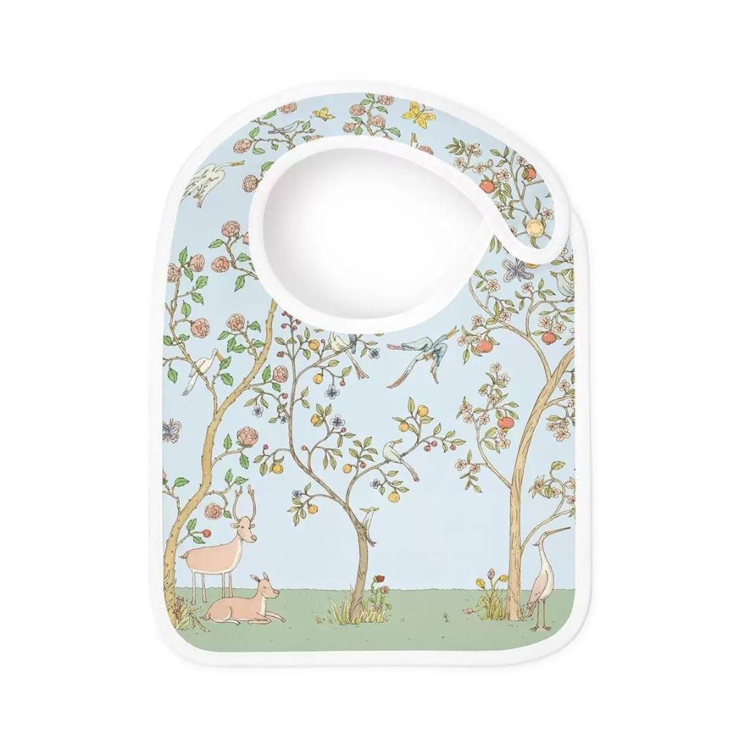 Satin Bib In Bloom Blue