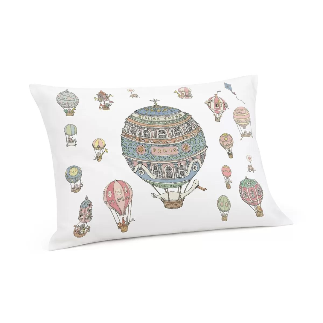 Hot Air Balloons Velour Cushion