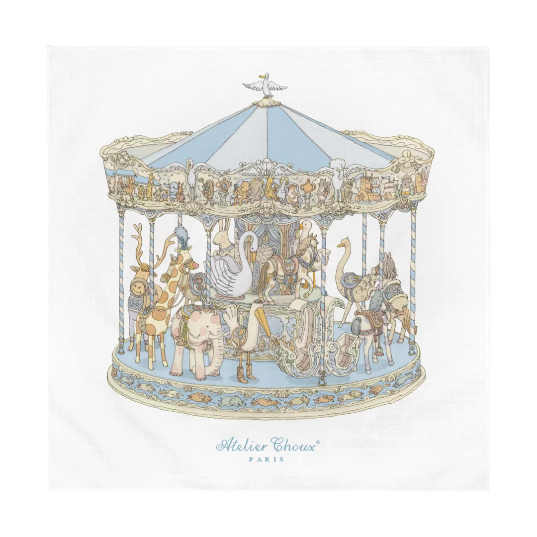 Carousel Blue Swaddle