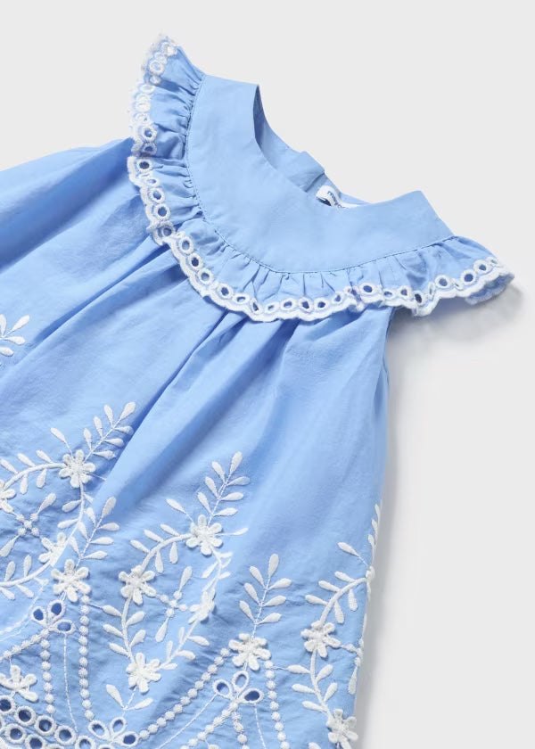 Baby embroidery poplin dress
