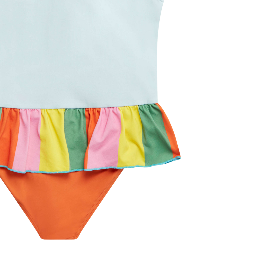 Parrot Print Frill Swimsuit