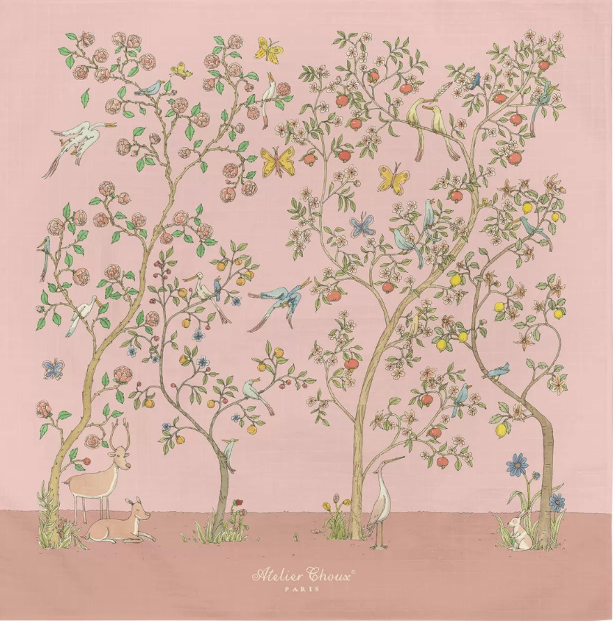 Atelier Choux In Bloom Pink Swaddle