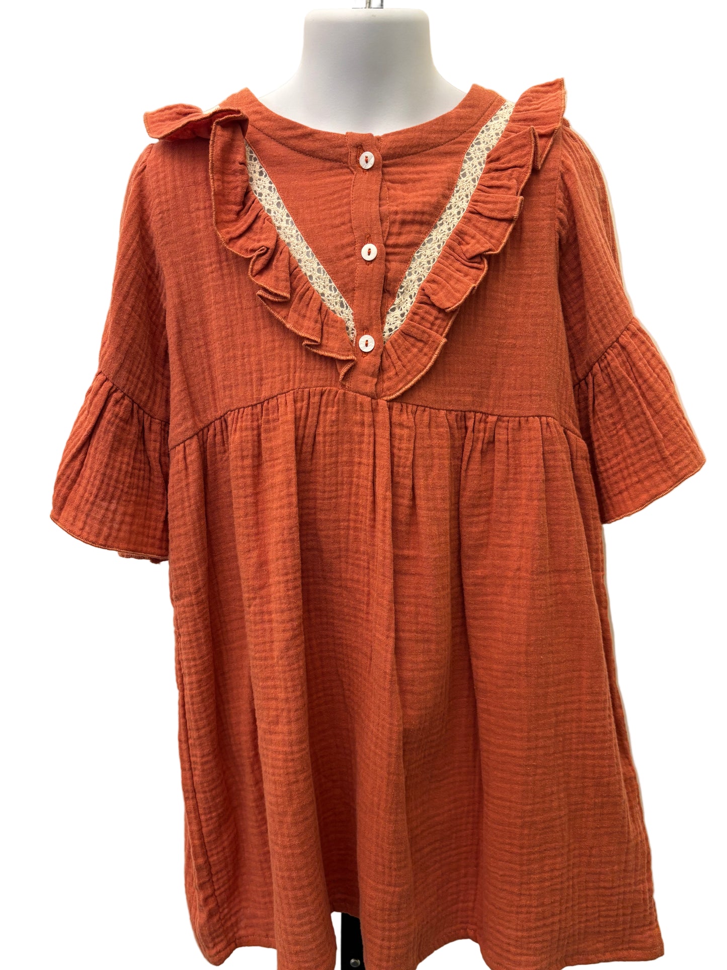 Petite Lucette Paris Orange Dress