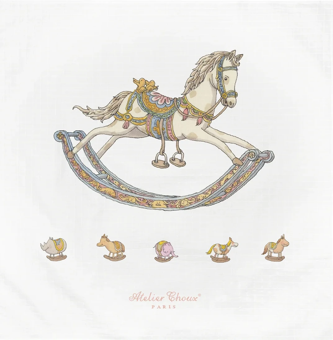 Atelier Choux Rocking Horse Carre Swaddle