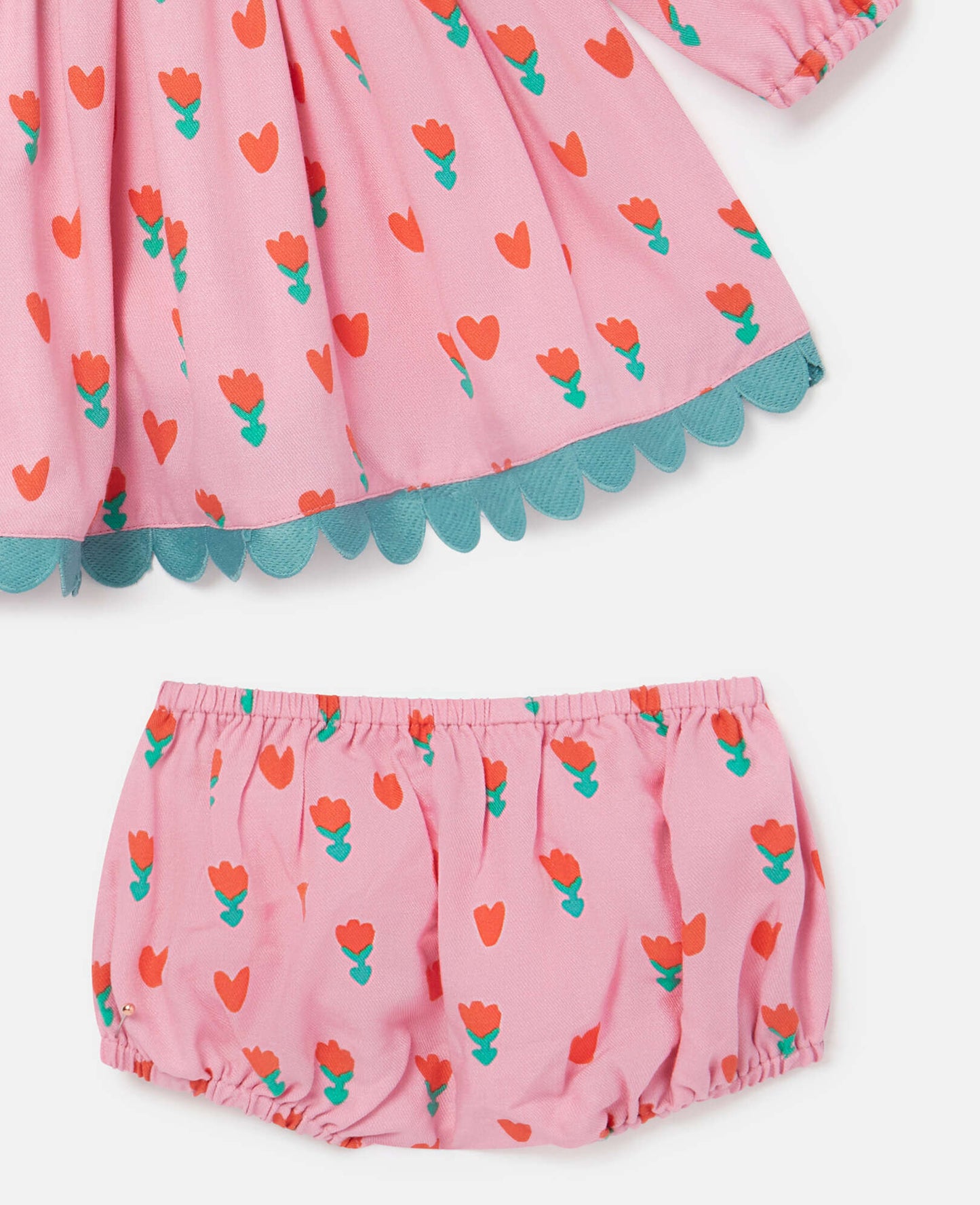 Tulip Print Dress and Bloomers Set