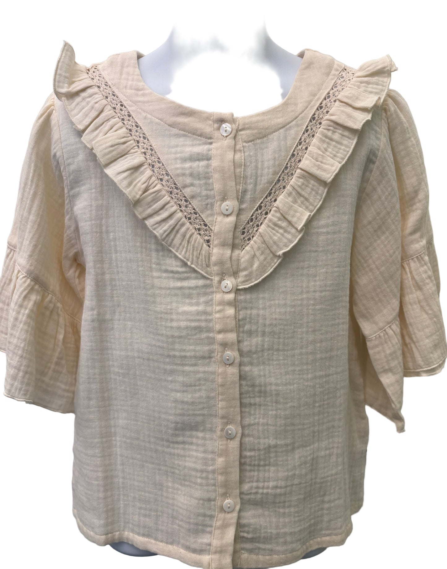 Petite Lucette Paris Cream Shirt