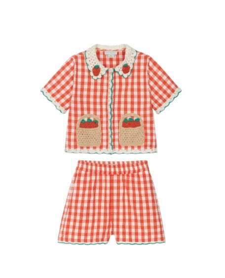 Strawberry Embroidered Set