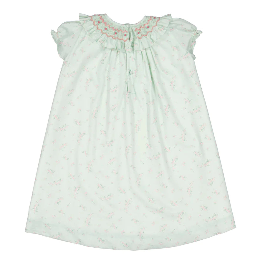 Jasmine Mint Floral Bishop Dress
