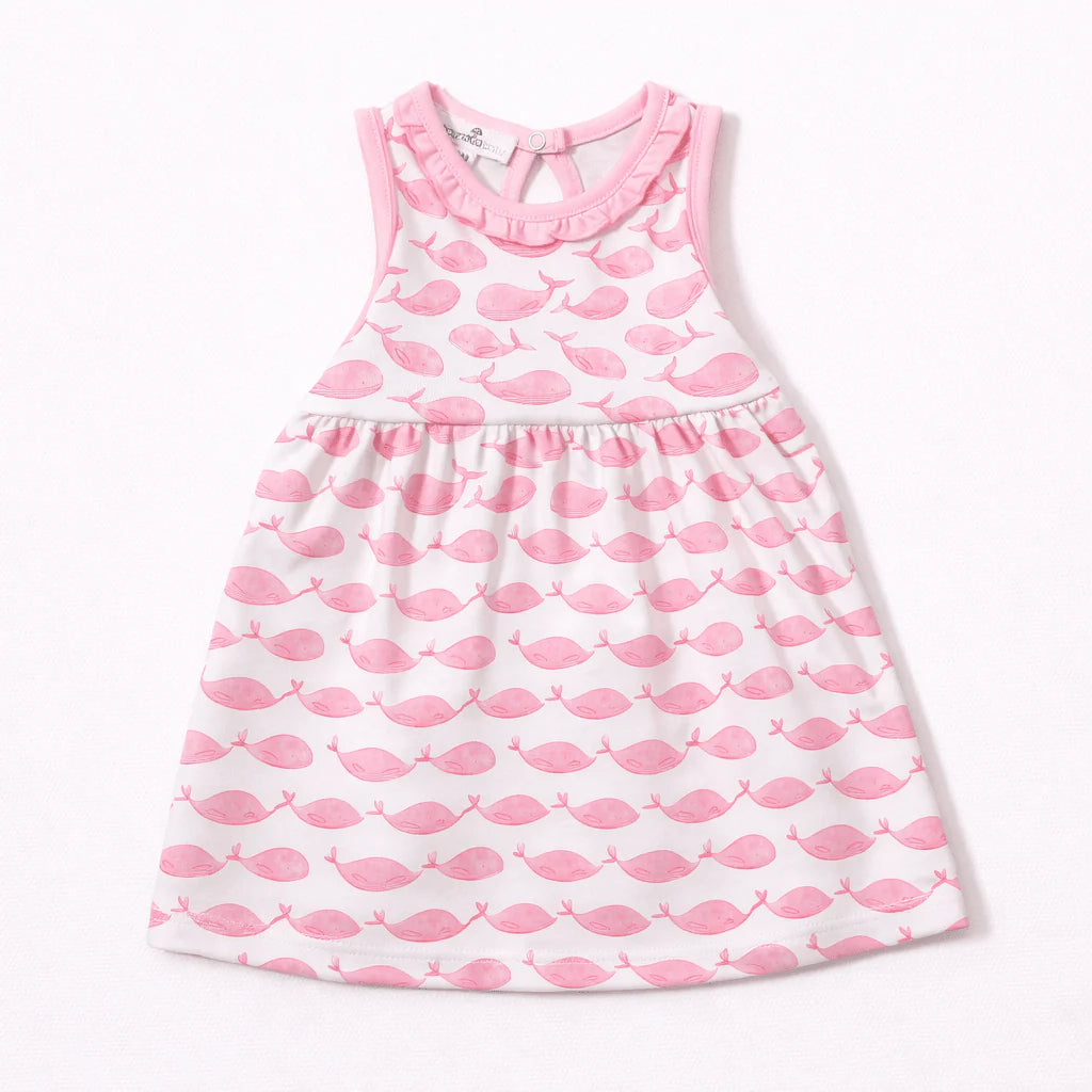 Magnolia Baby Azure Whales Print Dress - Pink