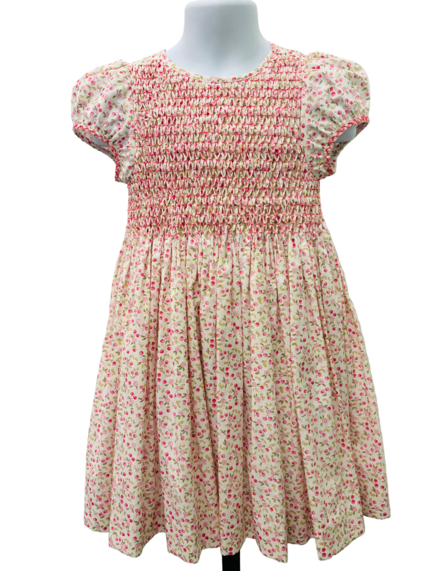 Antoinette Paris Cherry Floral Smocked Dress