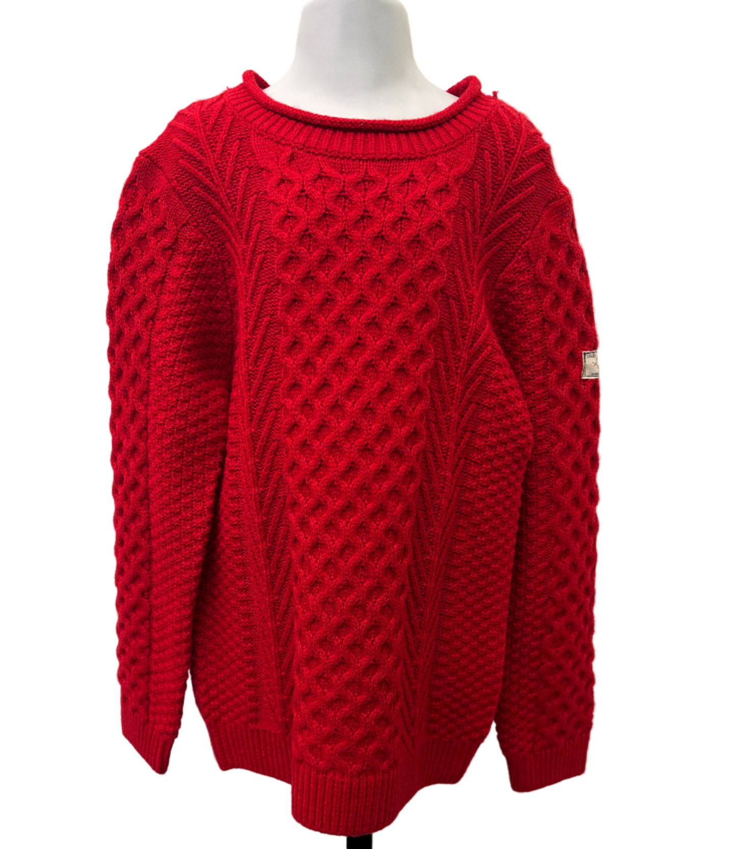 Joules Cable Knit Sweater Red