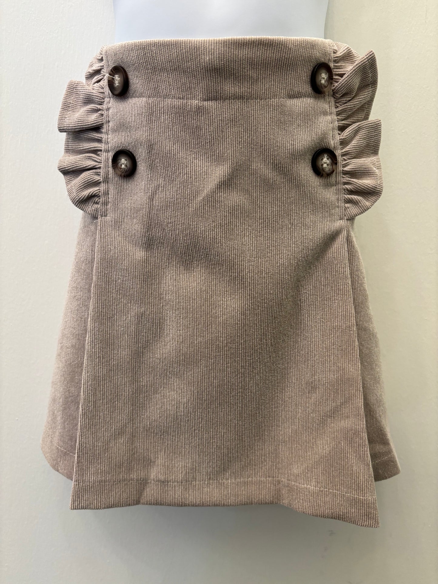 Mayoral Taupe Corduroy Skirt