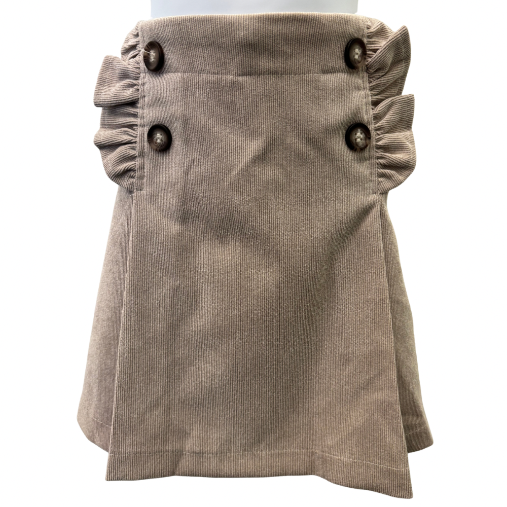 Mayoral Taupe Corduroy Skirt