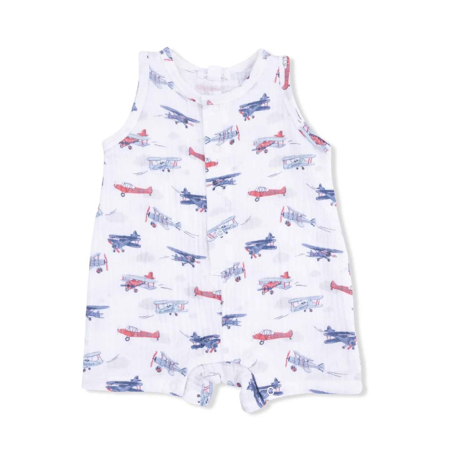 Angel Dear Vintage Plane Shortie Romper