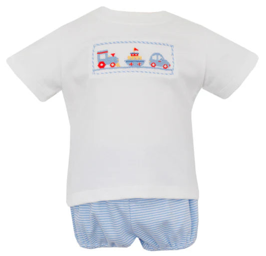 Petit Bebe Train Short Set