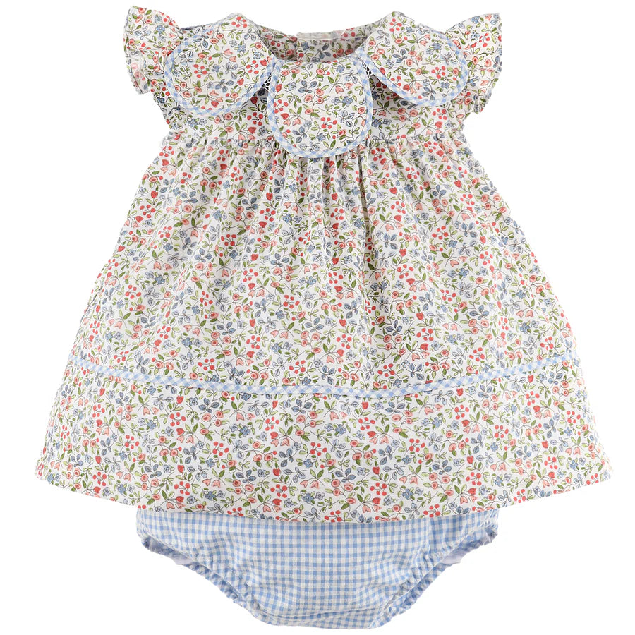 Sophie & Lucas Americana Floral Petal Float Dress w/ Bow Back