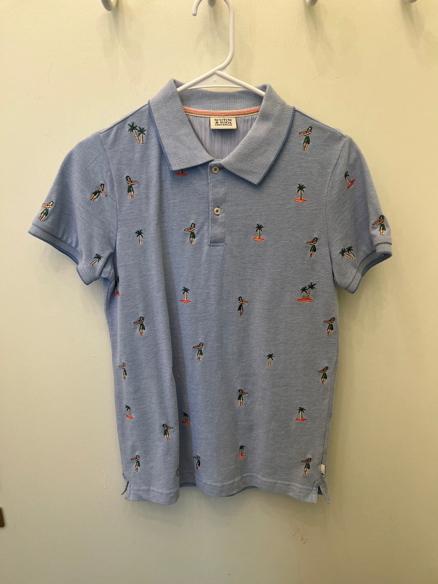Hawaiian Print Polo