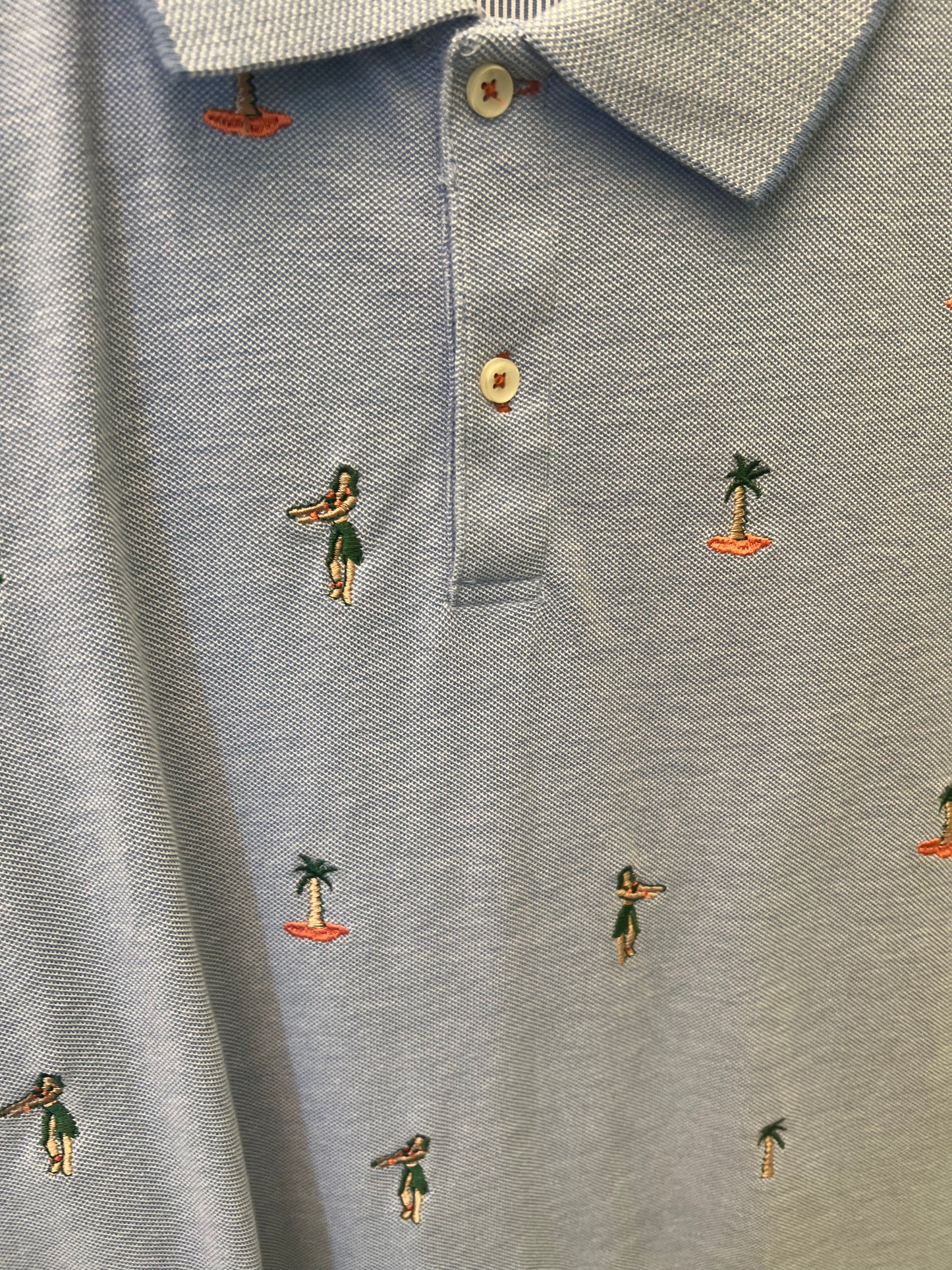 Hawaiian Print Polo