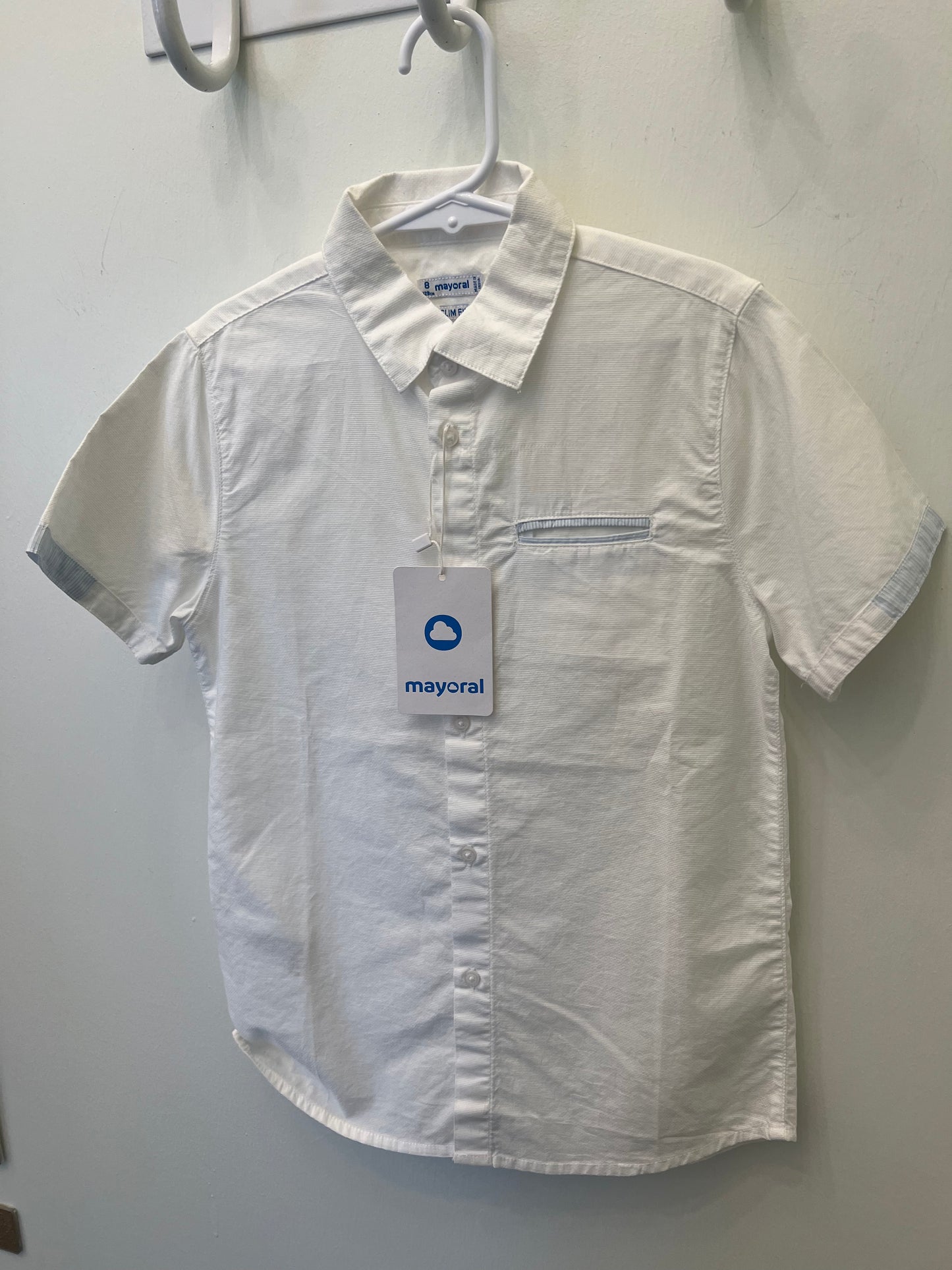 White SS button down