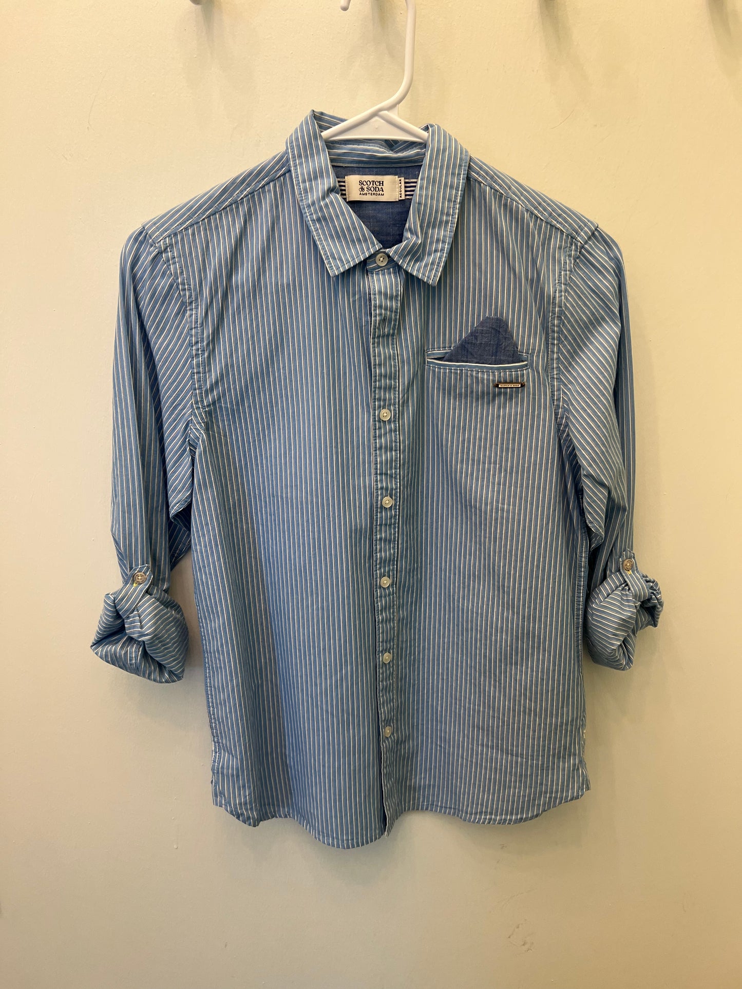 Blue striped button down