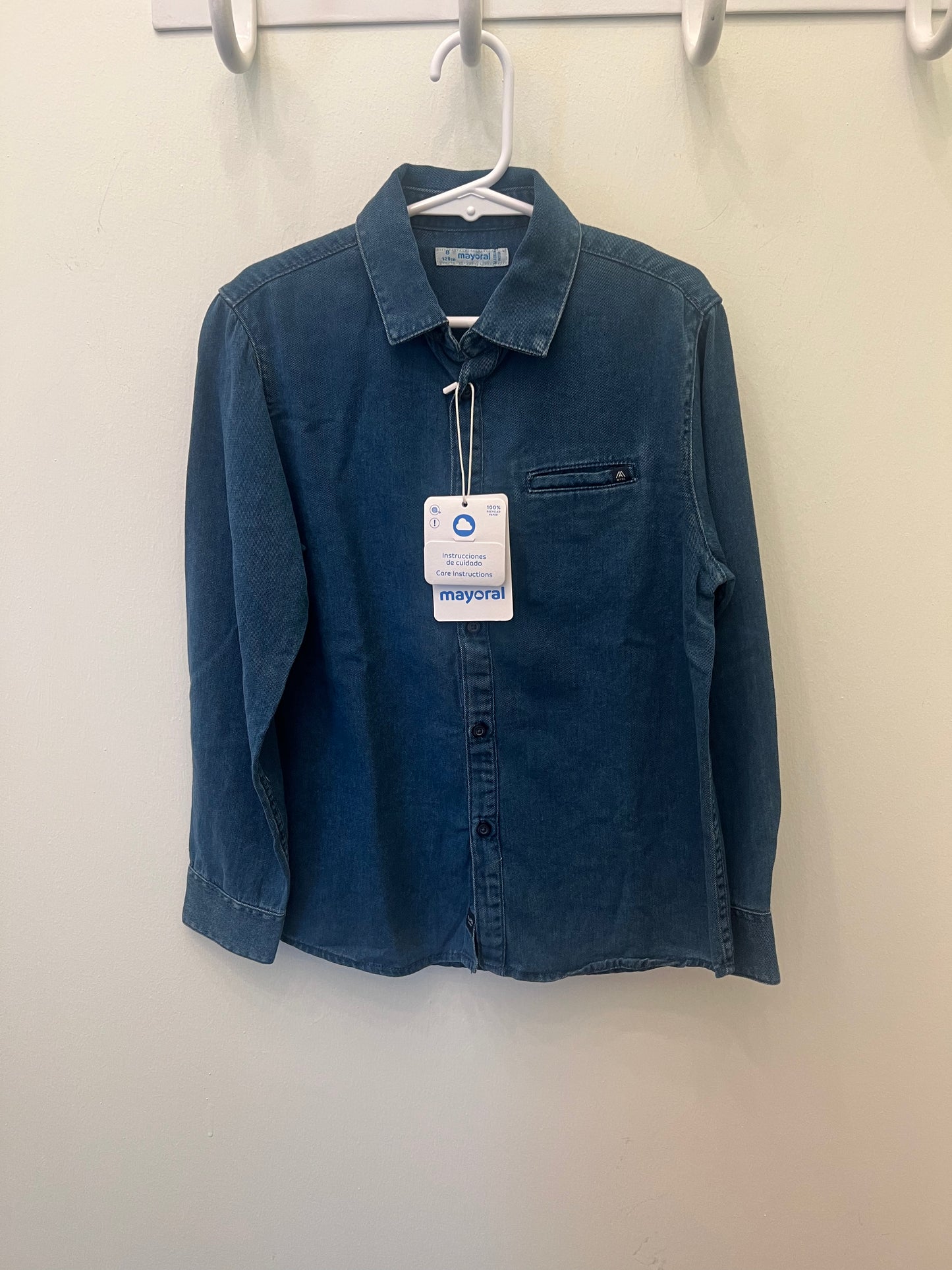 Denim long sleeve top