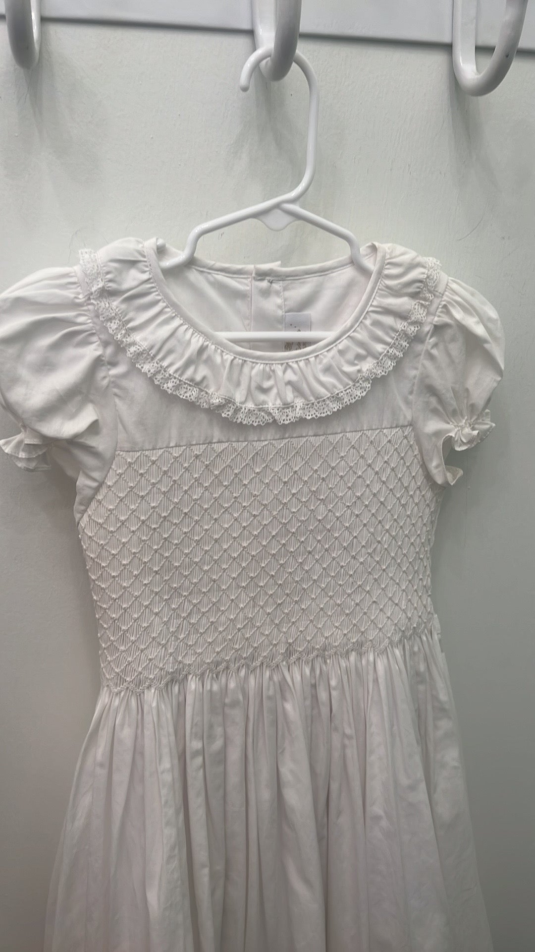 White smocked dress