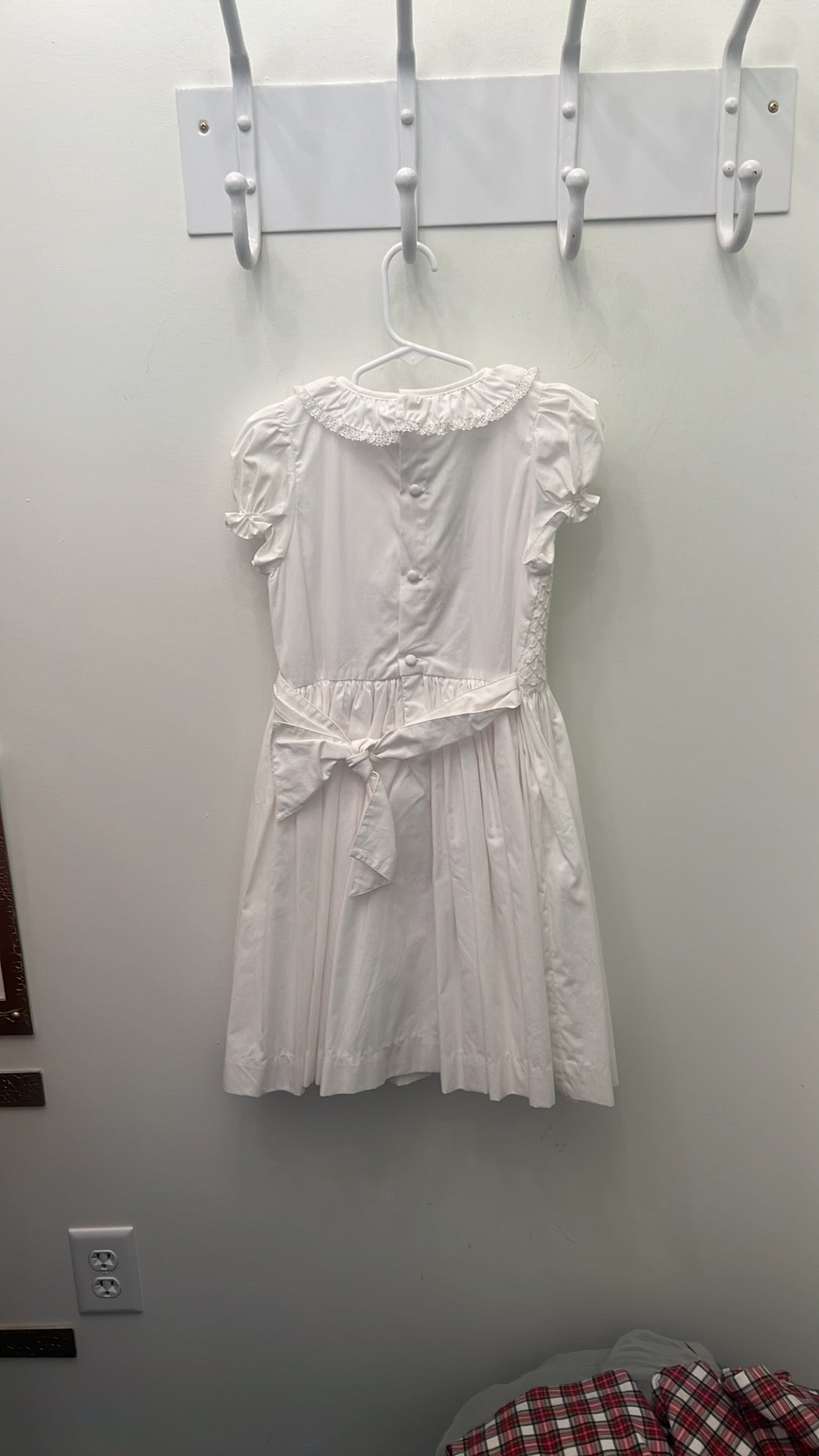 White smocked dress
