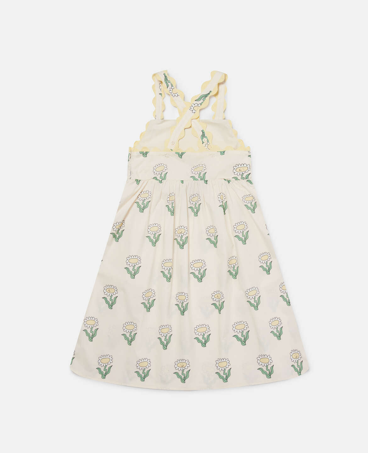 Stella McCartney Kids Daisies Sleeveless Scalloped Trim Dress