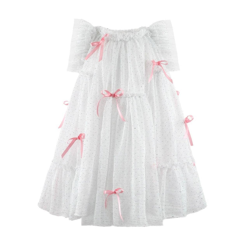 Lola and the Boys Jolie Bow Shimmer Dress
