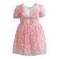 PINK BUTTERFLY PUFF TULLE DRESS