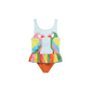 Parrot Print Frill Swimsuit