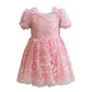 PINK BUTTERFLY PUFF TULLE DRESS