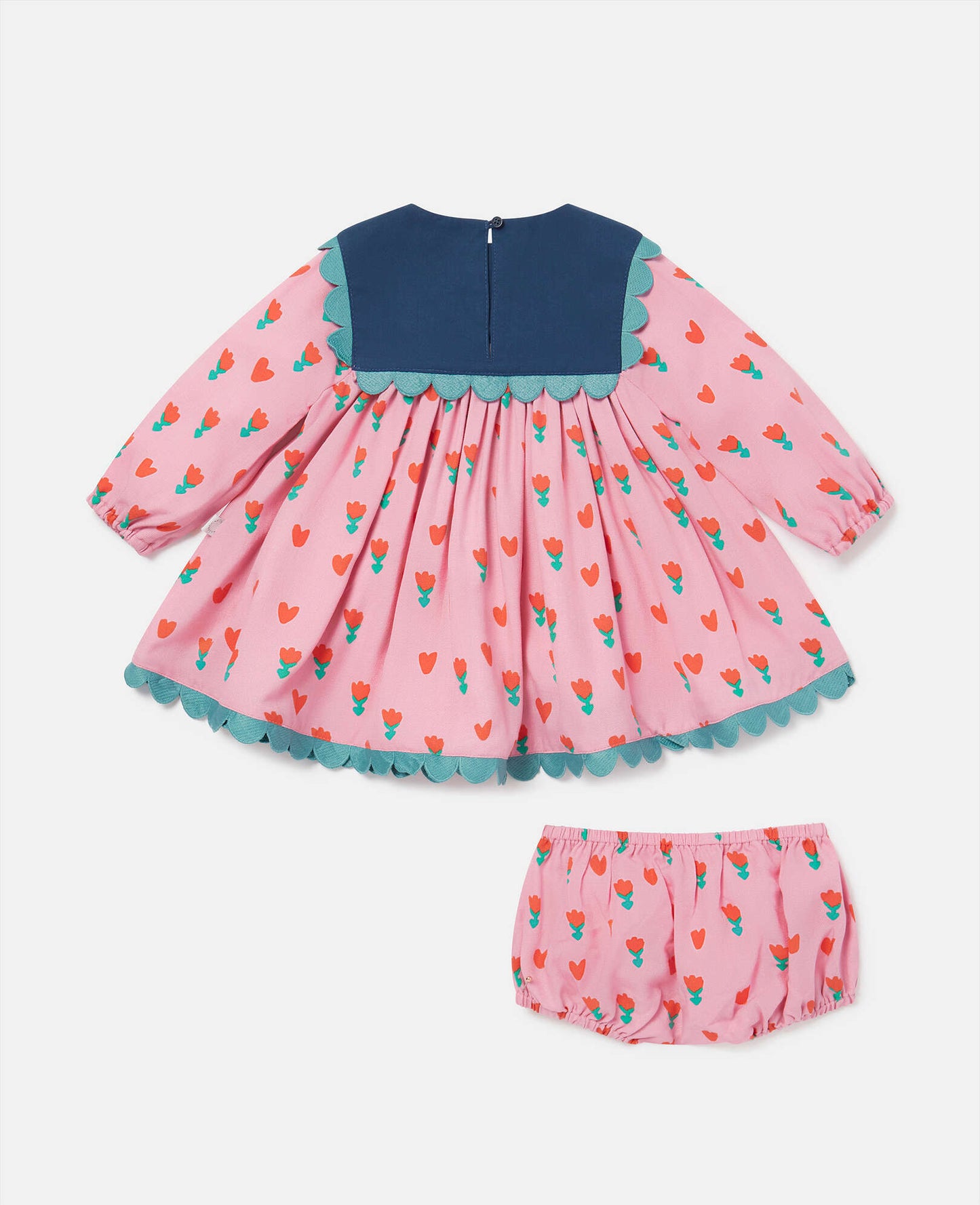 Tulip Print Dress and Bloomers Set
