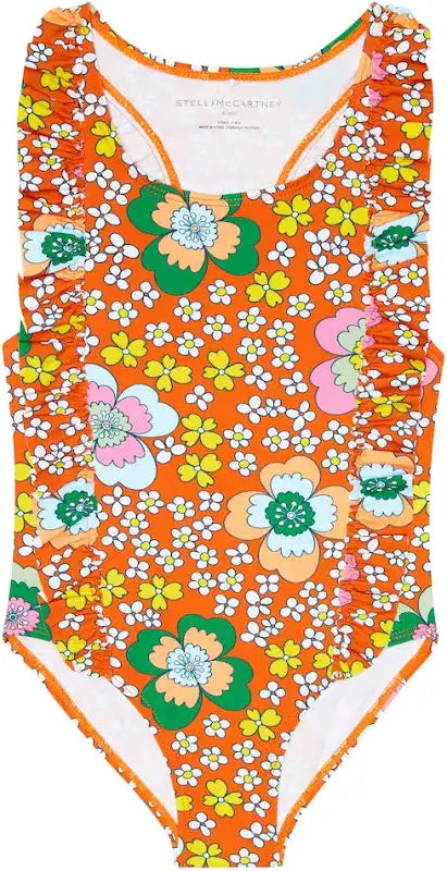 Stella McCartney orange floral swimsuit