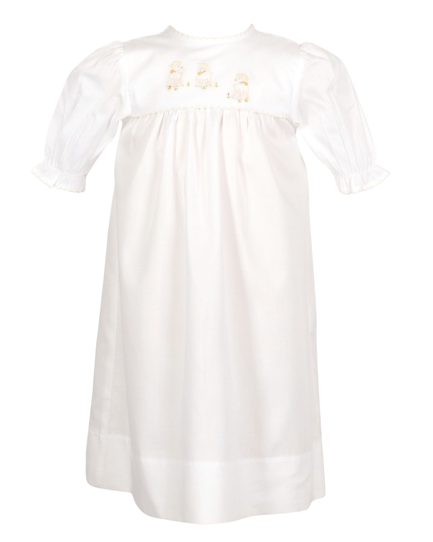 Lambikins Daygown-Woven Cream