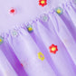 Stella McCartney Short Sleeve Flowers Tulle Dress