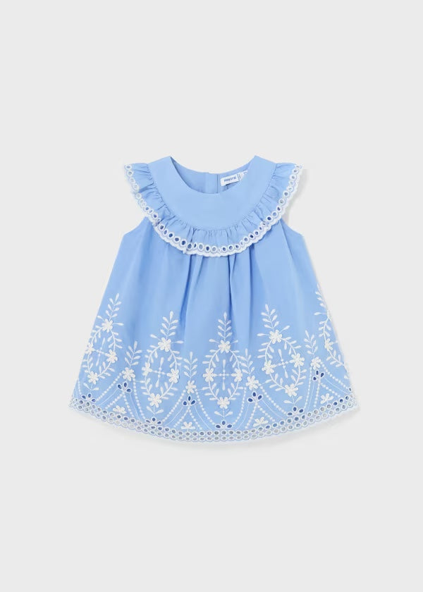 Baby embroidery poplin dress