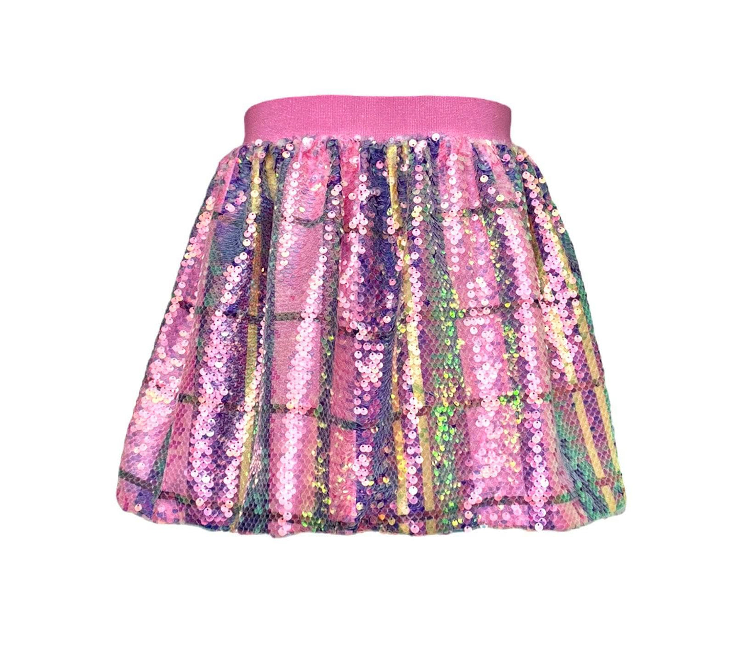 AS IF PLAID SEQUIN SKIRT