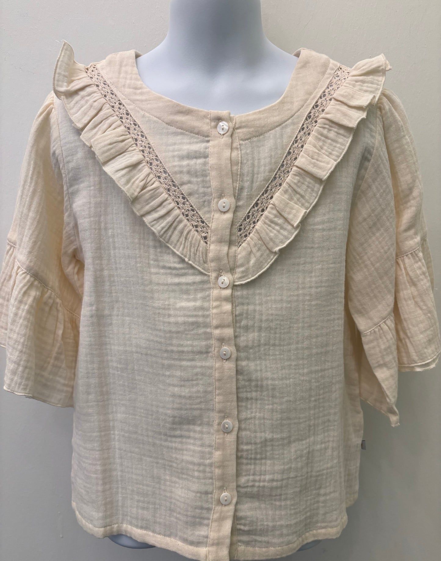 Petite Lucette Paris Cream Shirt