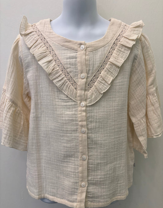 Petite Lucette Paris Cream Shirt