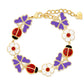 Butterfly, Ladybug, & Flower Link Bracelet