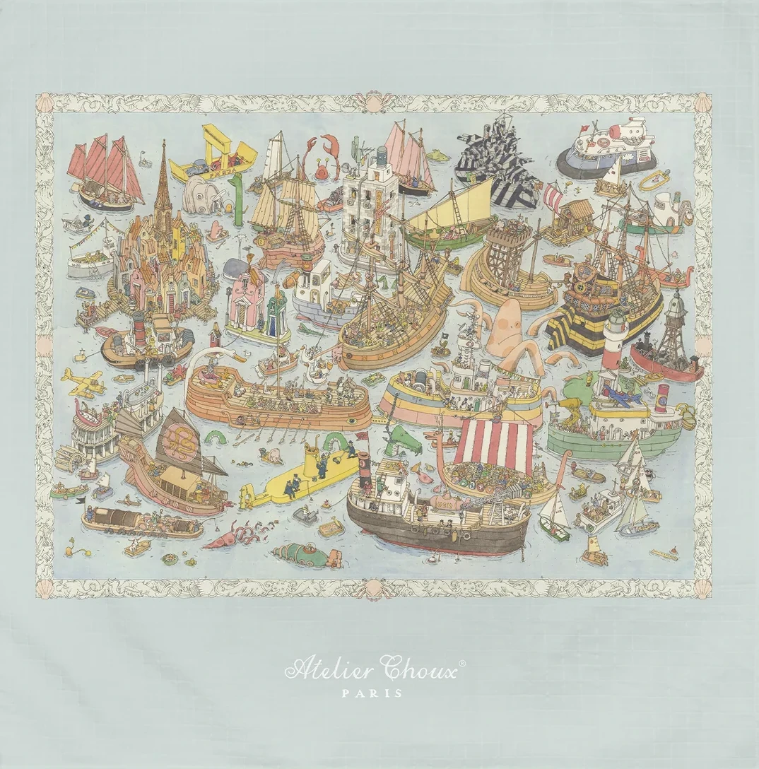 Atelier Choux Ocean Academy Carre Swaddle