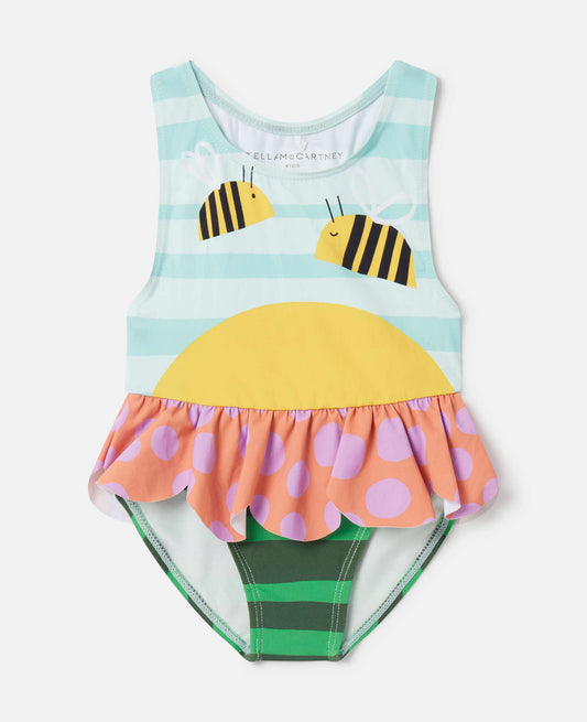 Bumblebee Landscape Print Swimsuit
