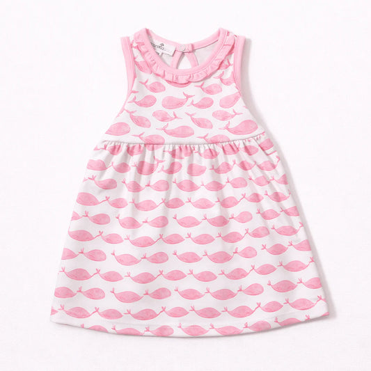 Magnolia Baby Azure Whales Print Dress - Pink