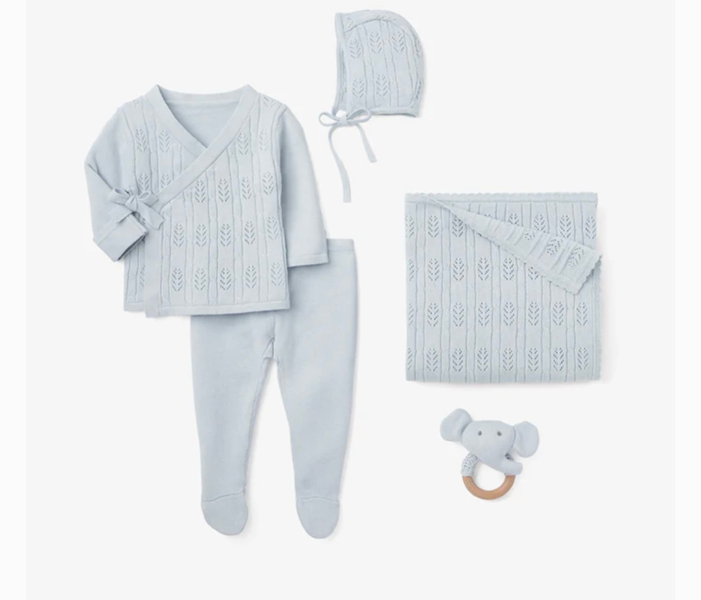 Cloud Blue Baby Layette Set With Box
