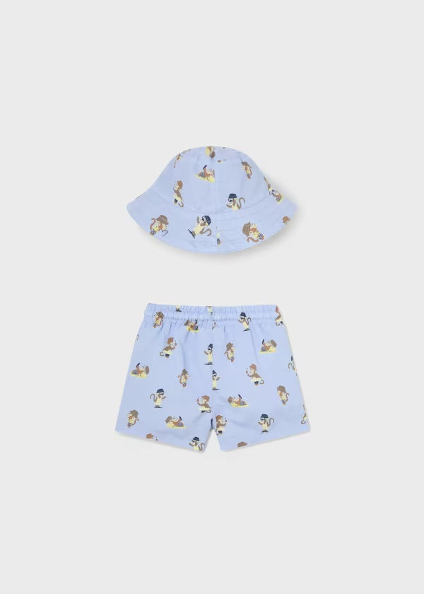 Baby swim trunks with hat