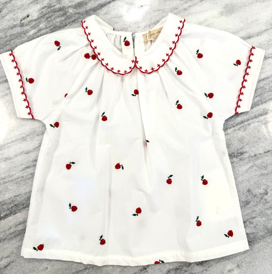 Embroidered Apple Blouse
