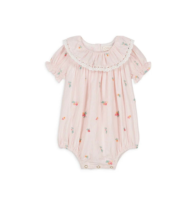 Rompers Yolia Pink Bouquet Stripes