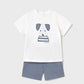 Mayoral Shorts and Dog T-Shirt Set